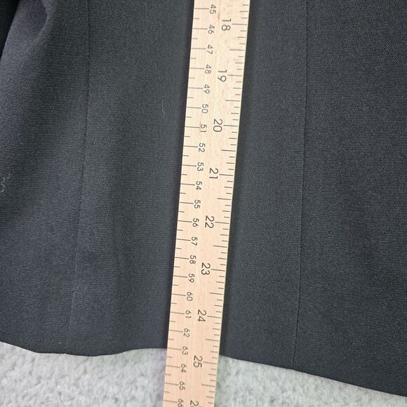 Harvé Benard Black 20W Evening Jacket Pleated Pocket Trim Structured Elegant VTG - Picture 11 of 12